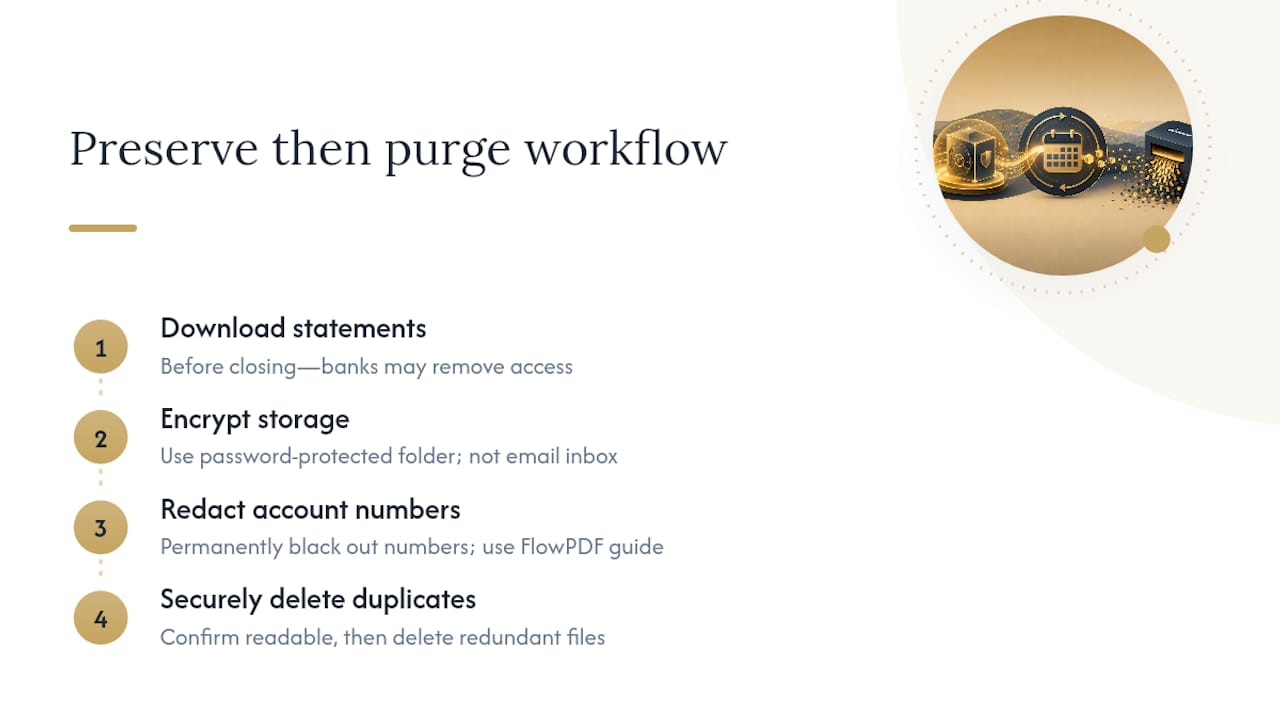 Four-step workflow for securing digital statements