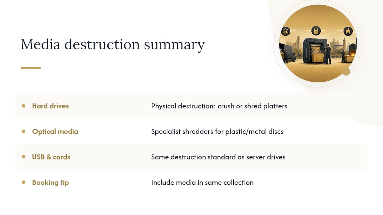 Special considerations: CDs, hard drives and other media — overview diagram